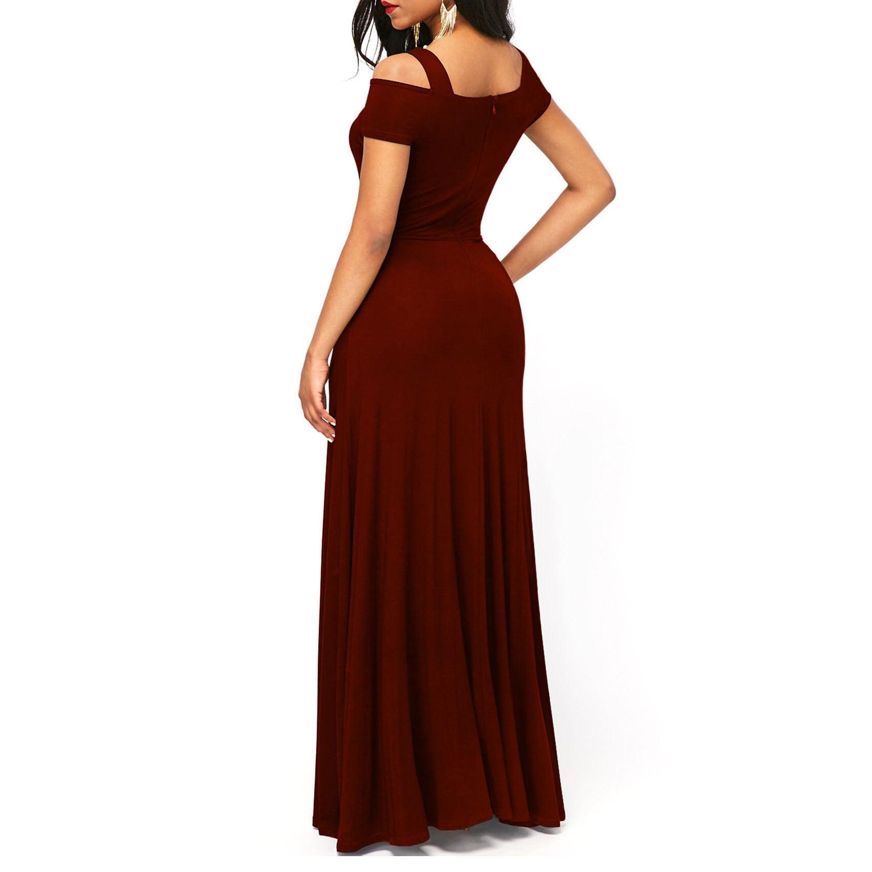 V-neck Sexy Strapless Split Slim Fit Party Dress