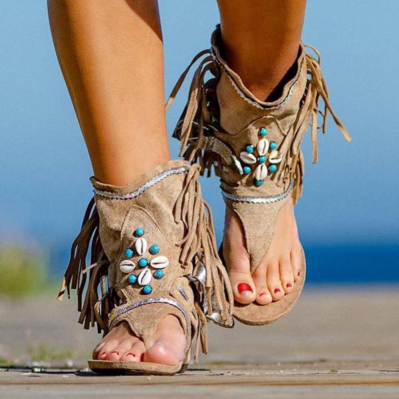 Beaded  sandals women