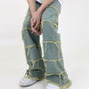 Comfortable Retro Washed Raw Jeans Men.