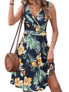 V-neck Sleeveless  Dress Women.