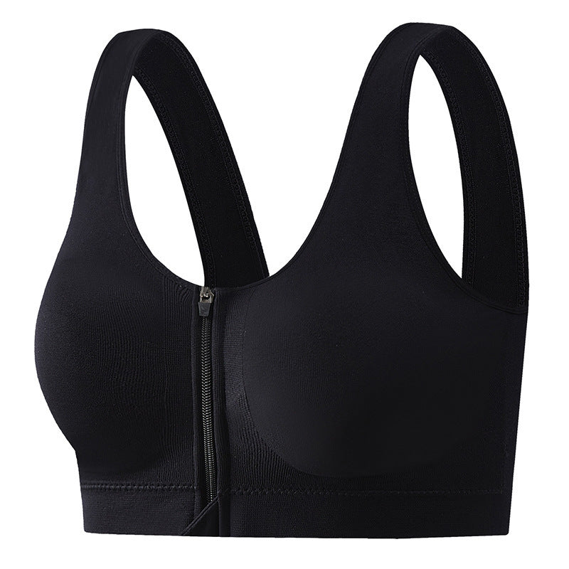 Zipper Bra Shockproof High Strength Beauty Back